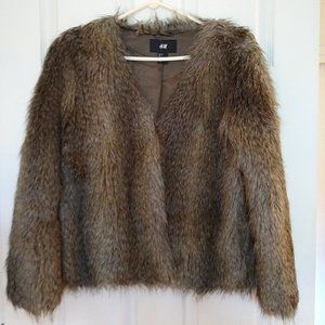 H&M Faux Fur Jacket Small